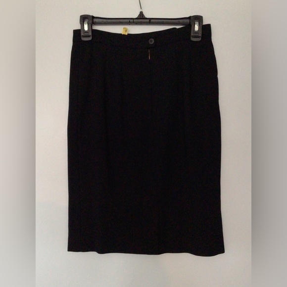 BOGATO Black Wool Crepe Lined Skirt & Jacket Suit - US 4 - Picture 9 of 11